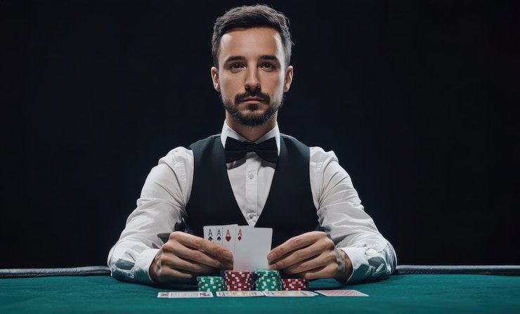 Baccarat Live dalam tampilan pemain Layar pemain menampilkan tabel baccarat langsung